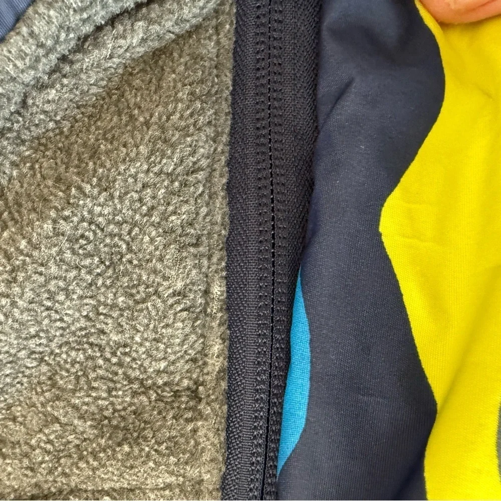 Mini Boden Blue and Yellow Camo Kids Jacket